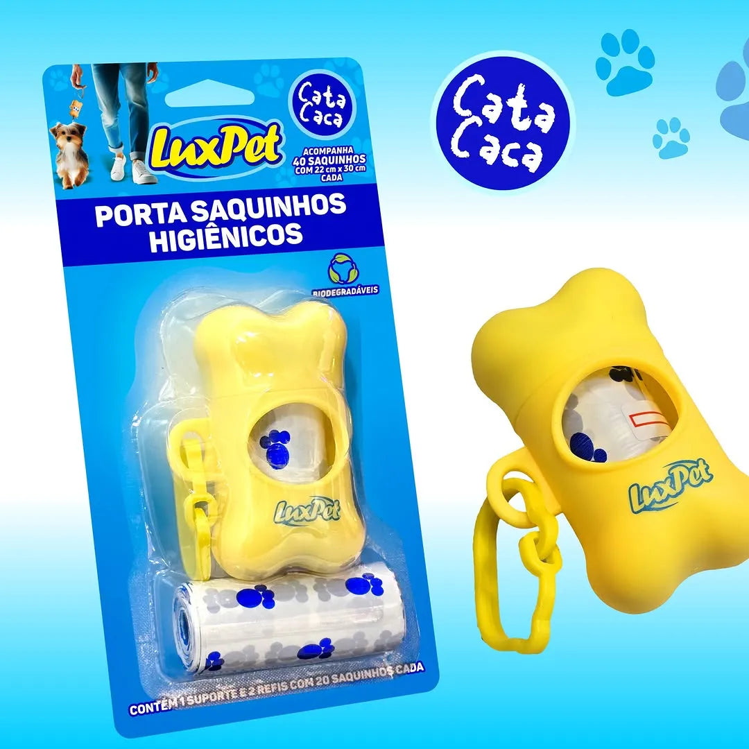 Porta Saquinhos Higiênicos 2 Refis + Refis Avulsos CataCaca