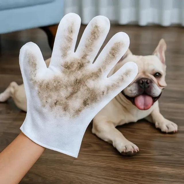 Luva de Limpeza a Seco Para cães e gatos