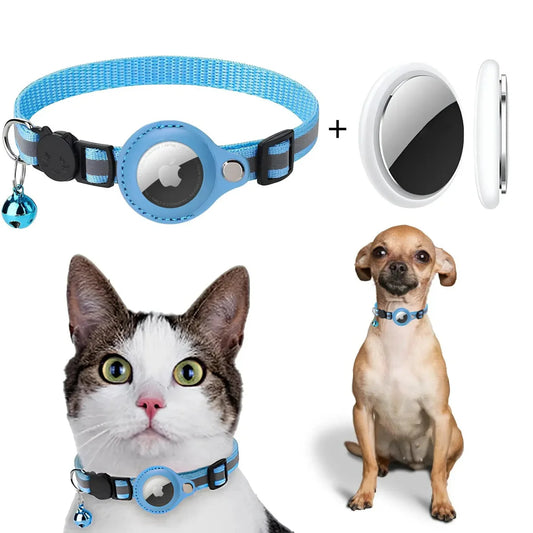 Coleira com Rastreador para Pets Azul – GPS Anti-Fuga
