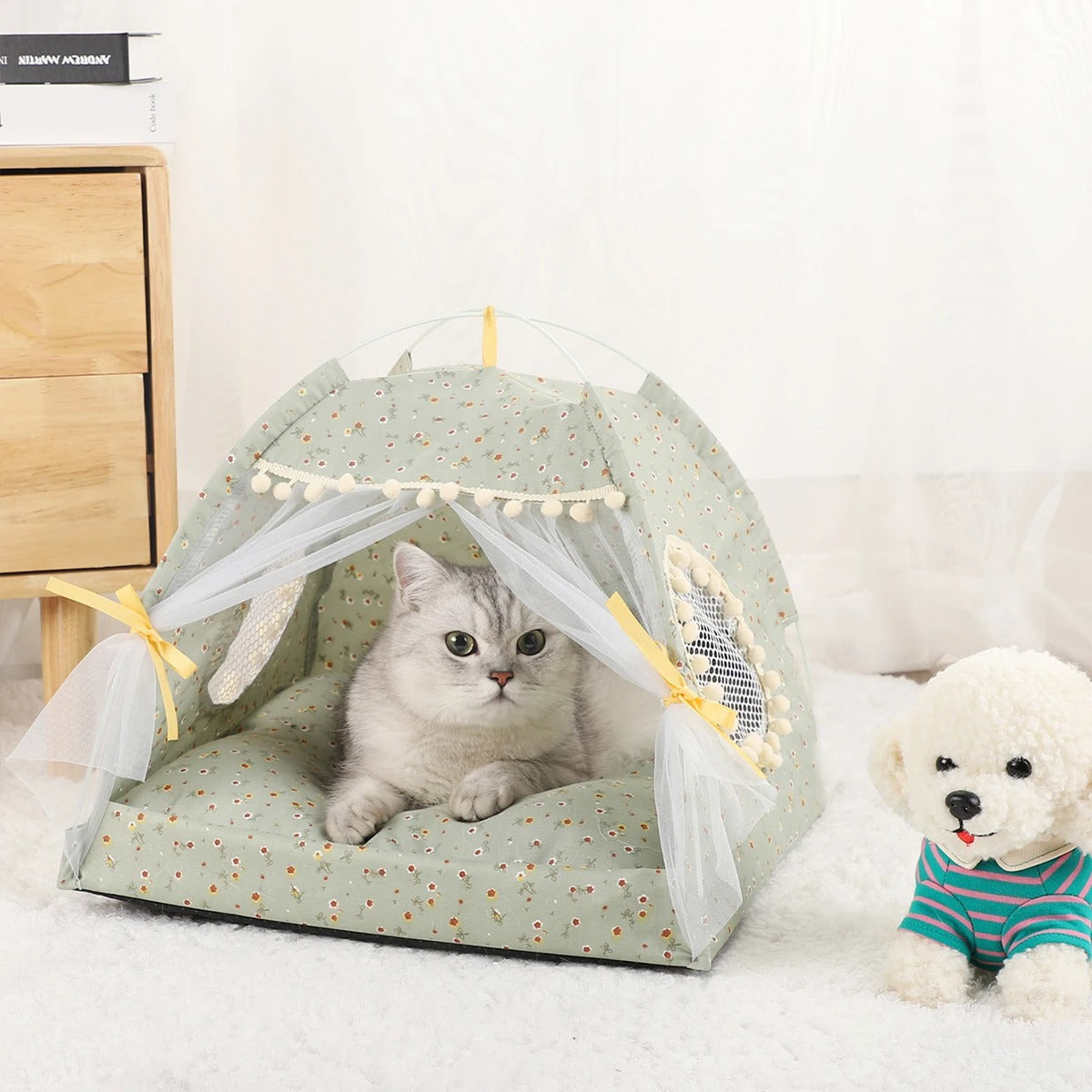 Cama Toca Barraca para Gato - Muttly™