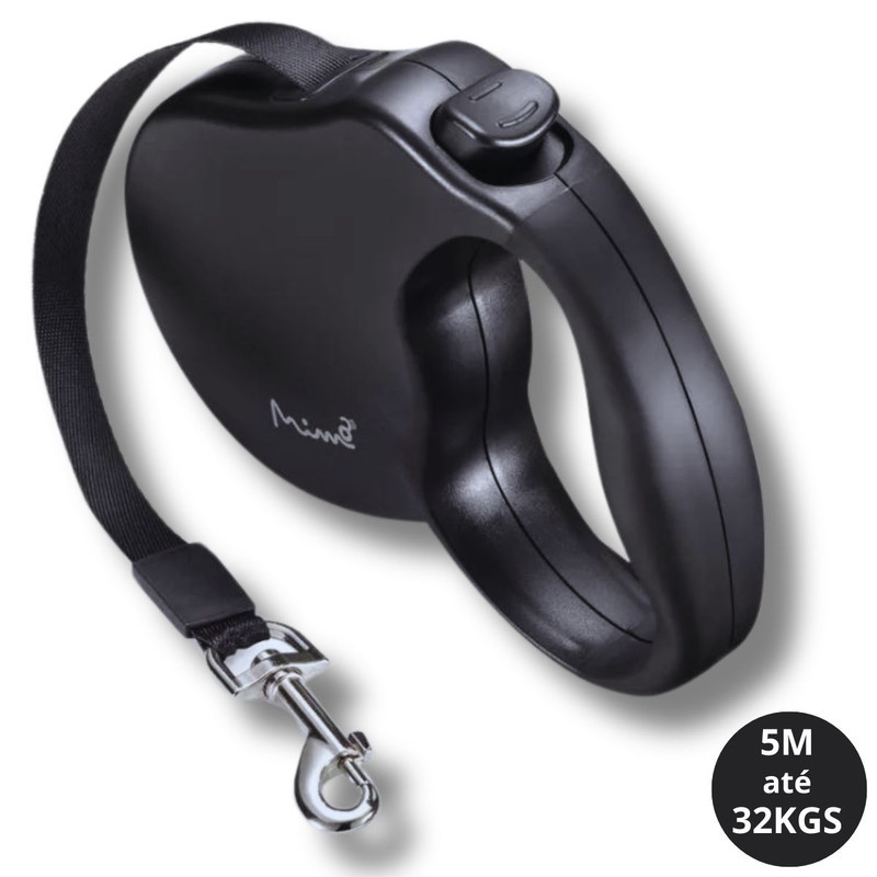 Guia Retrátil 5m Para Cães Até 32kg  | Mimo Safe Walk