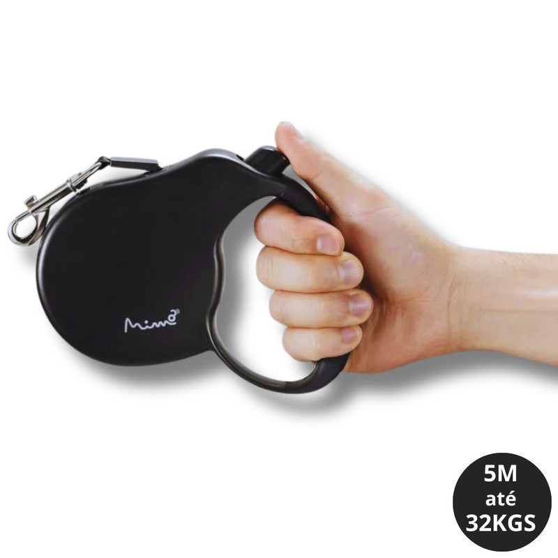 Guia Retrátil 5m Para Cães Até 32kg  | Mimo Safe Walk