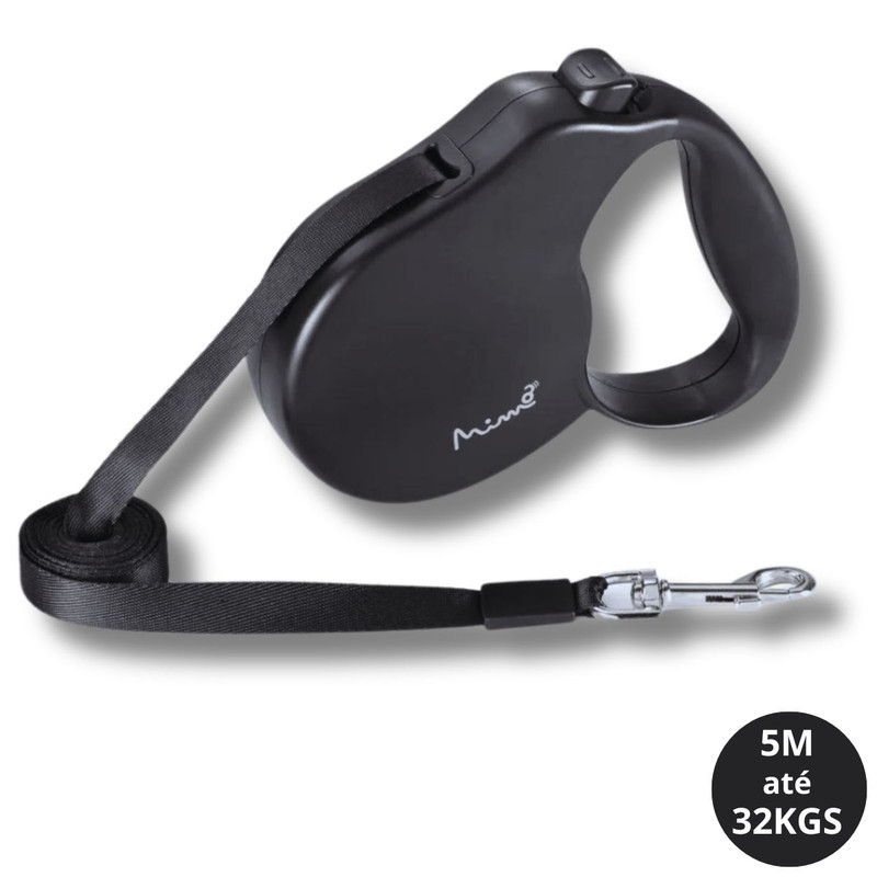 Guia Retrátil 5m Para Cães Até 32kg  | Mimo Safe Walk